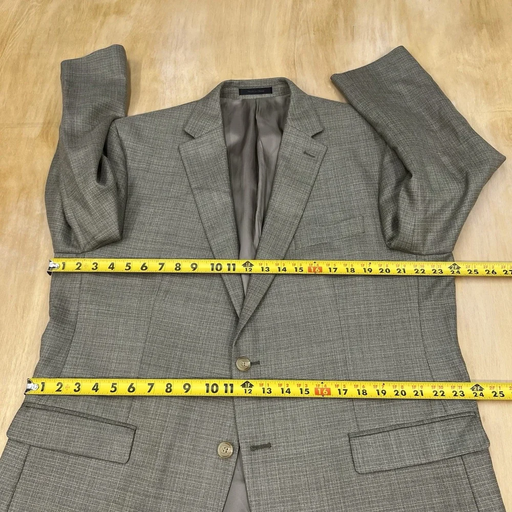 Lauren Ralph Lauren Silk Wool Blazer Jacket Sport Coat Mens 46R Olive/Khaki